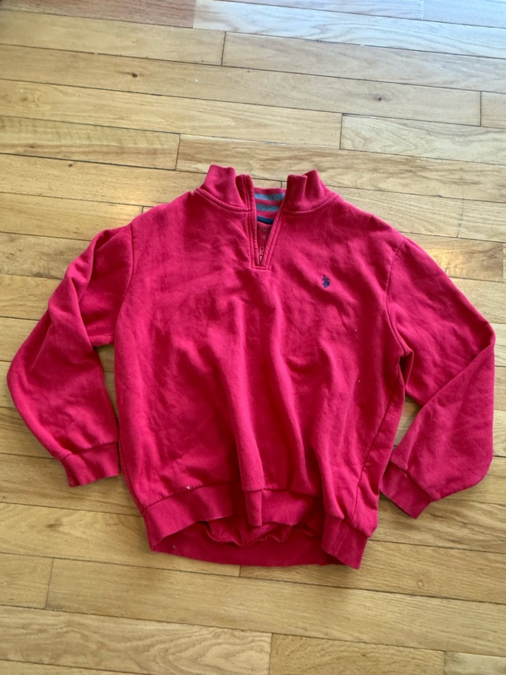U.S. Polo Assn. Men's Bright Red Half-Zip Sweater